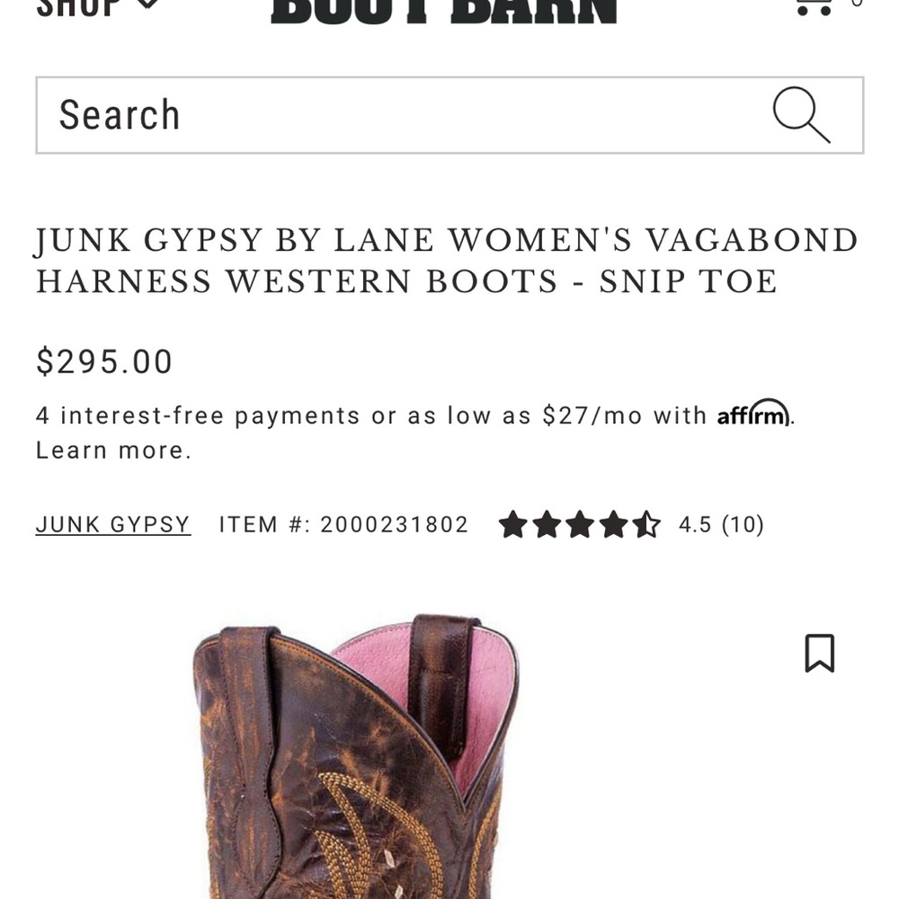 Junk Gypsy Vagabond by Lane Brown Embroidered Heeled Snip toe Boots - Picture 5 of 16